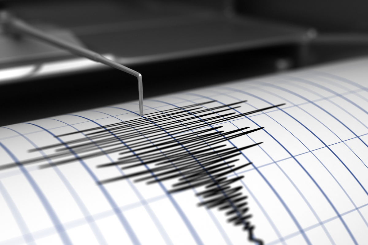 frequência do terremoto no gráfico